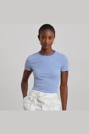 Ralph Lauren Camiseta de algodón elástico con rayas