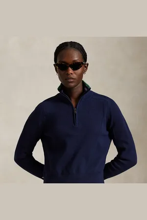 Ralph Lauren Cremallera corta con ribete de rayas
