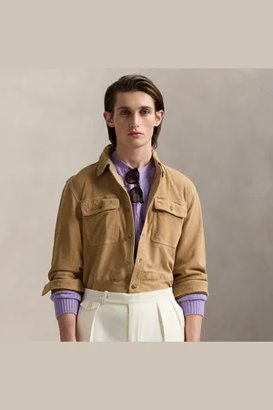 Ralph Lauren Chaqueta estilo camisa de ante