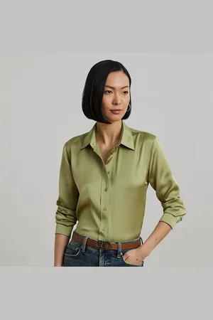Ralph Lauren Camisa Classic Fit de charmeuse de raso