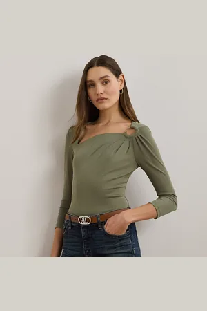 Ralph Lauren Top asimétrico de punto elástico