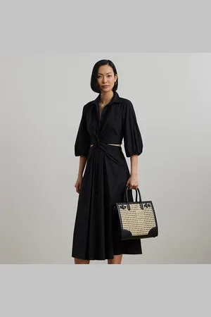 Ralph Lauren Vestido camisero con manga globo