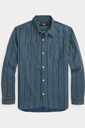 Ralph Lauren Camisa de trabajo con estampado índigo