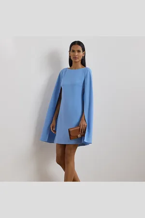 Ralph Lauren Vestido de cóctel de georgette con capa