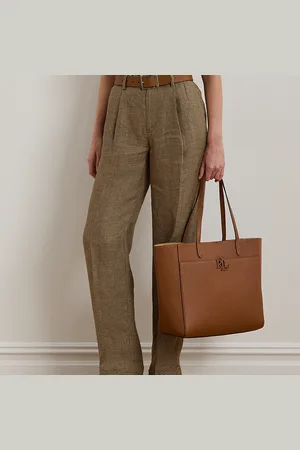 Ralph Lauren Bolso tote Cameryn grande piel granulada