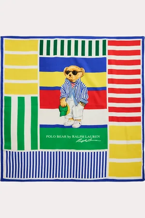 Ralph Lauren Pañuelo cuadrado con rayas y Polo Bear