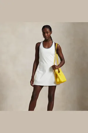 Ralph Lauren Vestido de interlock y espalda cruzada