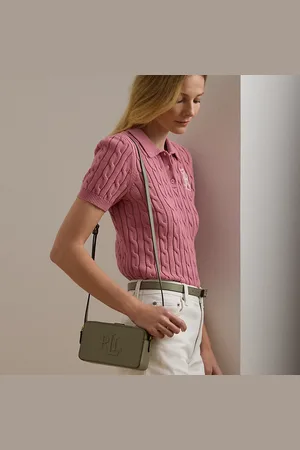 Ralph Lauren Cartera cruzada Witley mediana de piel