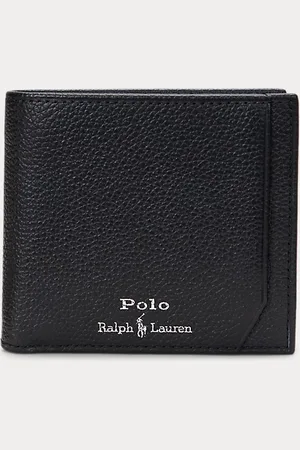 Ralph Lauren Billetera de piel granulada