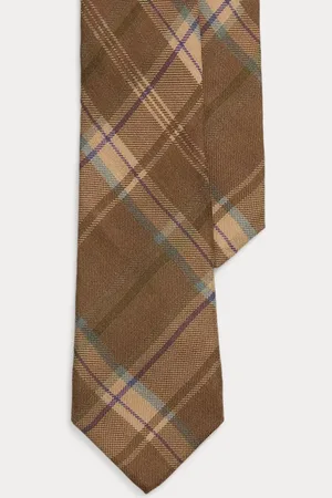 Ralph Lauren Corbata de cachemira y seda con cuadros