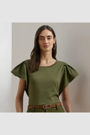 Ralph Lauren Camiseta de punto con mangas volante
