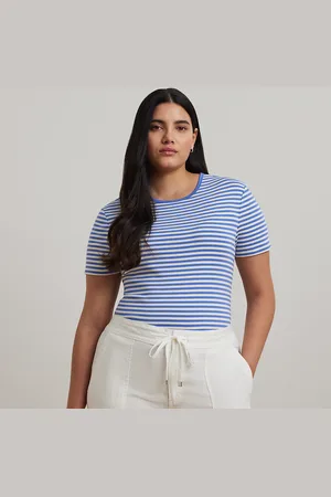 Ralph Lauren Tallas Grandes - Camiseta de algodón elástico con rayas