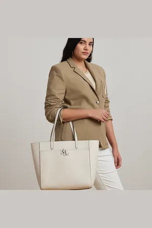Ralph Lauren Bolso tote Cameryn grande piel granulada