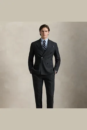 Ralph Lauren Traje de lana Polo con cuadros Glen