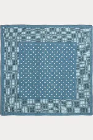 Ralph Lauren Bandana de algodón con lunares en índigo