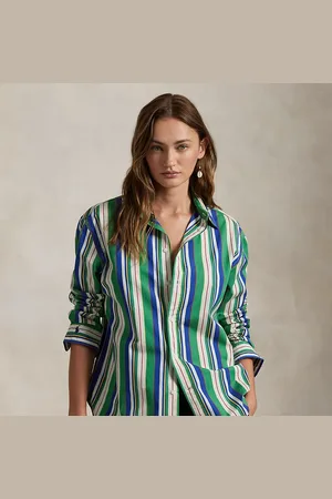 Ralph Lauren Camisa oversize de algodón con rayas