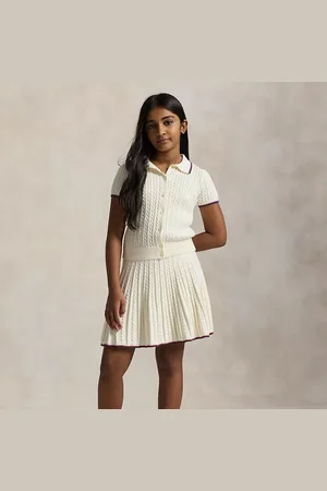 Ralph Lauren Conjunto de cárdigan y falda de algodón