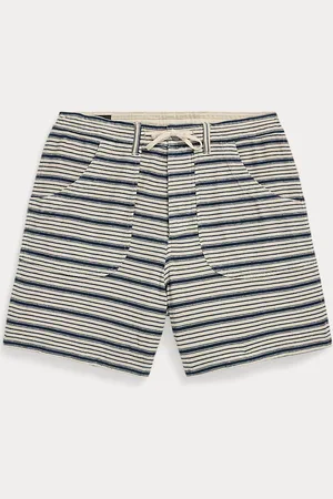 Ralph Lauren Pantalón corto de punto con rayas índigo