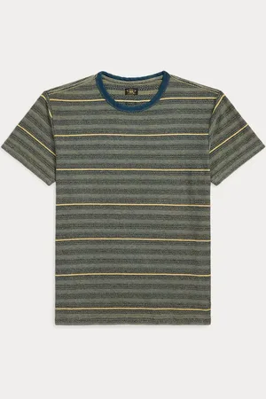 Ralph Lauren Camiseta de jacquard con rayas índigo