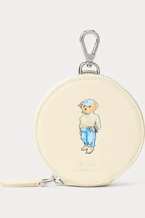 Ralph Lauren Monedero de piel con Polo Bear
