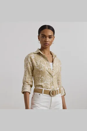 Ralph Lauren Camisa de lino Relaxed Fit con flores