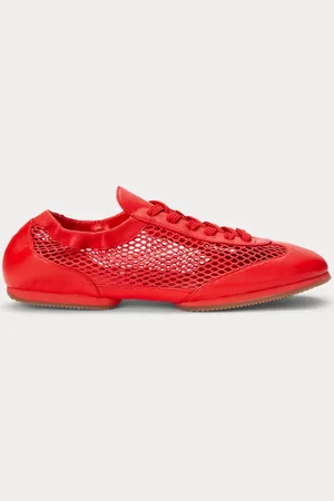 Ralph Lauren Deportiva bailarina de piel y piqué