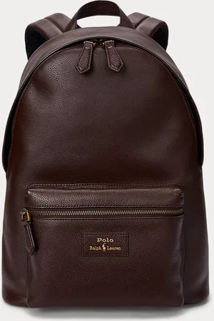 Ralph Lauren Mochila de piel granulada
