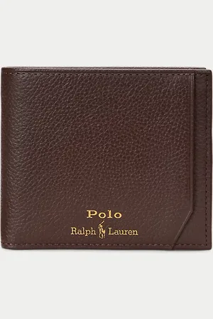 Ralph Lauren Cartera de piel granulada