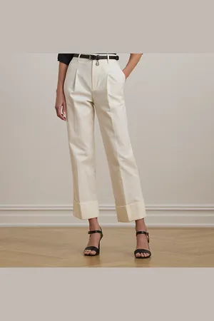 Ralph Lauren Pantalón tobillero de algodón elástico