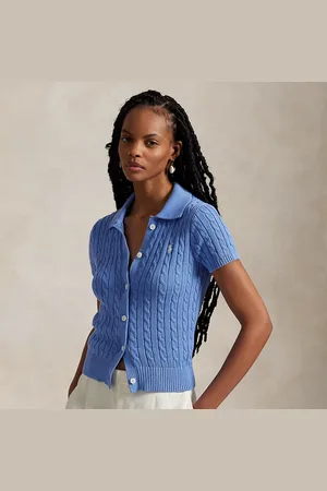 Ralph Lauren Cárdigan tipo polo en punto de ochos