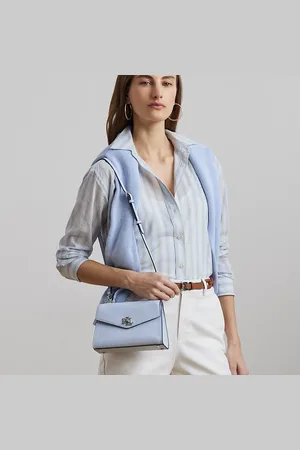 Ralph Lauren Bolso satchel Farrah de piel con textura