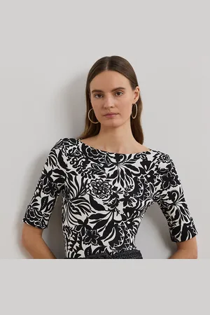 Ralph Lauren Camiseta de algodón elástico estampada