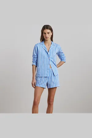 Ralph Lauren Pijama corto de satén con rayas