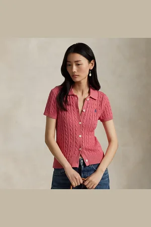 Ralph Lauren Cárdigan tipo polo en punto de ochos
