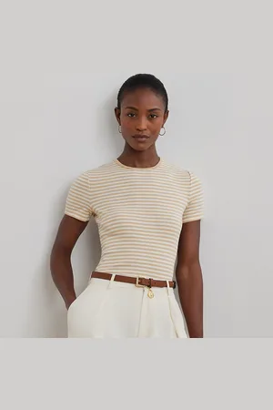 Ralph Lauren Camiseta de algodón elástico con rayas