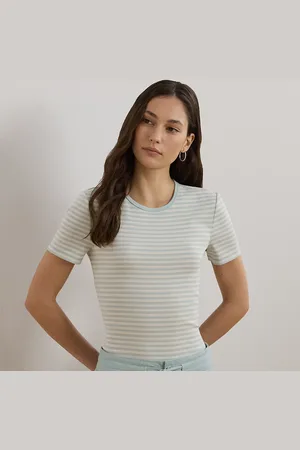Ralph Lauren Camiseta de algodón elástico con rayas