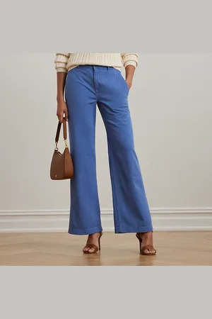Ralph Lauren Pantalón de sarga con pernera ancha