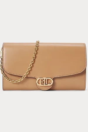 Ralph Lauren Bolso cruzado Adair mediano de piel