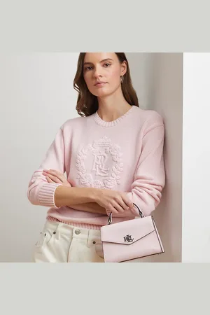 Ralph Lauren Bolso satchel Farrah de piel con textura