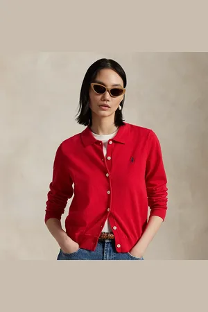 Ralph Lauren Cárdigan tipo polo de mezcla de algodón