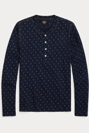 Ralph Lauren Camisa Henley de lino y algodón índigo