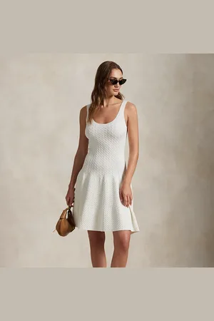 Ralph Lauren Vestido de tirantes en punto de ochos