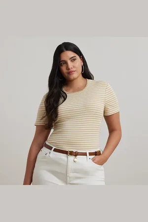 Ralph Lauren Tallas Grandes - Camiseta de algodón elástico con rayas