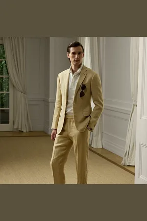 Ralph Lauren Pantalón Gregory de seda y lino