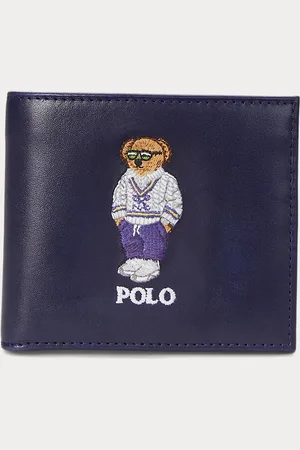 Ralph Lauren Billetera de piel bordada