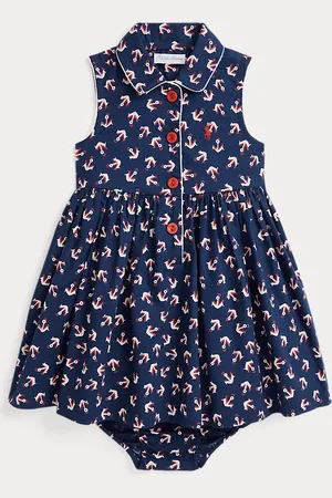 Ralph Lauren Vestido camisero y pololo de algodón