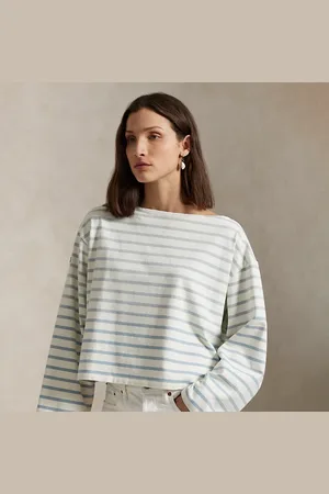 Ralph Lauren Camiseta con rayas y cuello barco