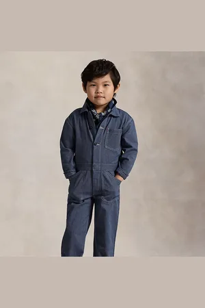 Ralph Lauren Mono de denim de algodón con rayas