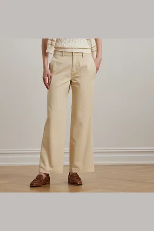 Ralph Lauren Pantalón de sarga con pernera ancha