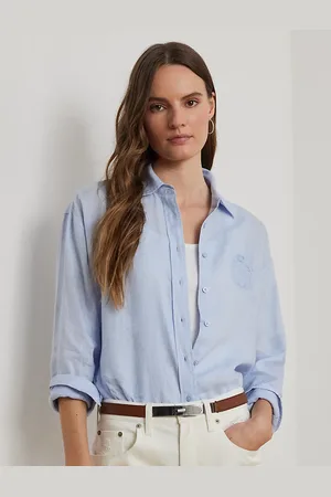 Ralph Lauren Camisa de lino oversize con rayas